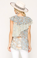 Cargar imagen en el visor de la galería, Floral Chiffon Print Sleeveless Top
