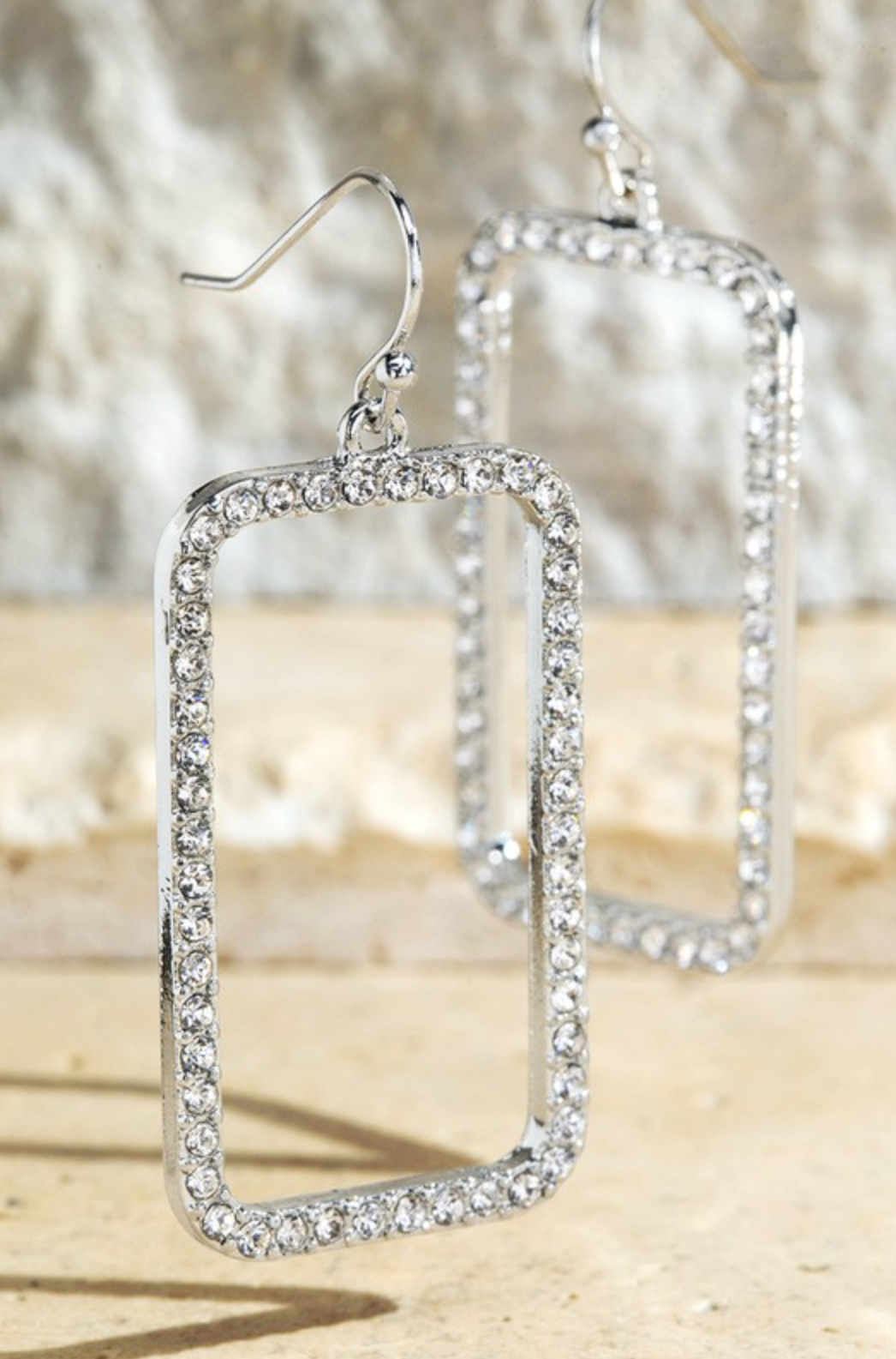 Rectangle Dangle Drop Earrings