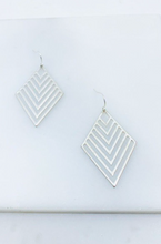 Load image into Gallery viewer, Cutout Diamond Shaped Chevron Drop Earrings
