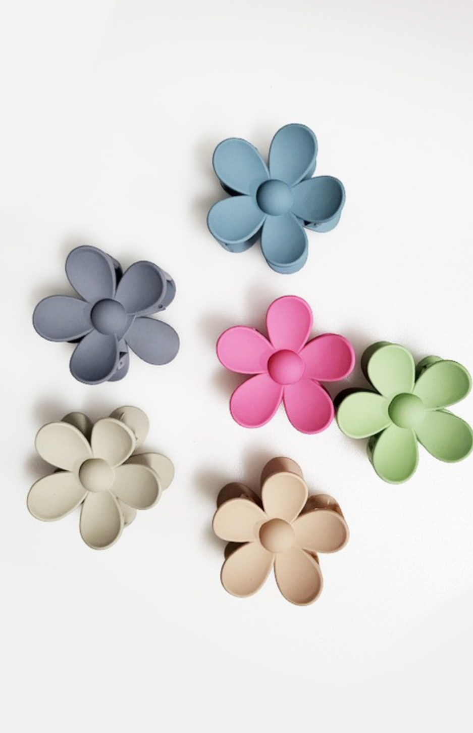 Matte Hair Claw Flower Clip