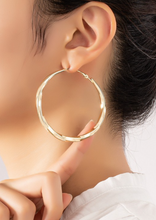 Load image into Gallery viewer, Twisted Hollow Tube Hoop Earrings
