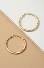 Load image into Gallery viewer, Twisted Hollow Tube Hoop Earrings
